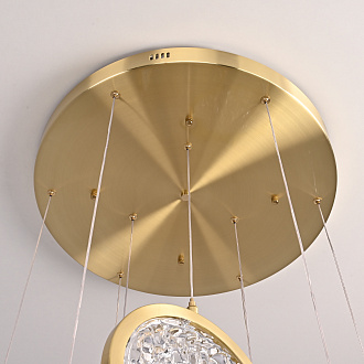 Дизайнерская подвесная люстра ЛУНА lighting collection D50 76*15*15 см, 9*LED*10W, 3000K, ImperiumLoft CAMEO01, Золотистый