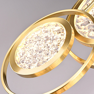 Дизайнерская люстра на штанге ЛУНА lighting collection L60 42*18*18 см, 5*LED*11W, 3000K, ImperiumLoft CAMEO01, Золотистый