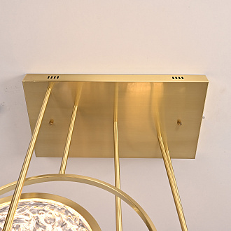 Дизайнерская люстра на штанге ЛУНА lighting collection L60 42*18*18 см, 5*LED*11W, 3000K, ImperiumLoft CAMEO01, Золотистый