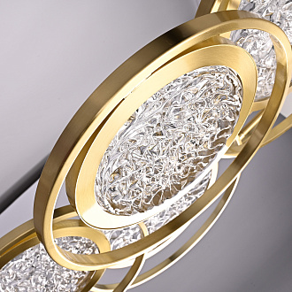 Дизайнерская люстра на штанге ЛУНА lighting collection L60 42*18*18 см, 5*LED*11W, 3000K, ImperiumLoft CAMEO01, Золотистый