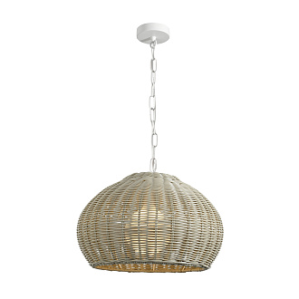 Подвес *40*30-176 см, 1*E27*40W, Favourite Wicker 4885-1P, белый