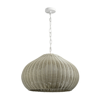 Подвес *60*40-188 см, 1*E27*40W, Favourite Wicker 4886-1P, белый