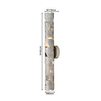 Бра *8,5*71-71 см, 1*LED*5,5W, 3000K, Favourite Leaftube 4803-1W, античное серебро
