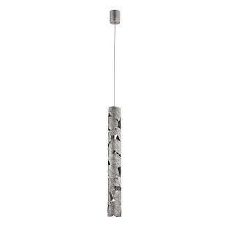 Подвес *8,5*79-229 см, 1*LED*5,5W, 3000K, Favourite Leaftube 4803-1P, античное серебро