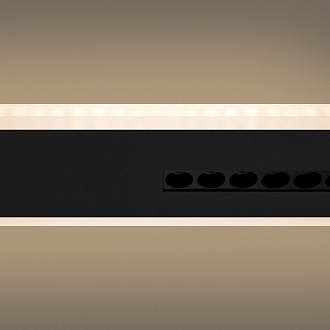 Потолочный светильник 60*10*-4 см, *LED*24W, 4000K, Freya  FR6105CL-L40B, Черный