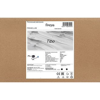 Потолочный светильник 48*48*15-15 см, *LED*6W, 4000K, Freya  FR6048CL-L6B, Черный