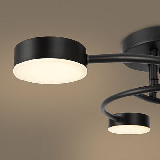 Потолочный светильник 48*48*15-15 см, *LED*6W, 4000K, Freya  FR6048CL-L6B, Черный