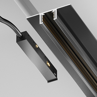 Ввод питания Exility X, черный 7*1*1 см, Maytoni Technical  TRA239B-42B, Черный