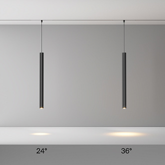 Трековый светильник Focus Led Exility X 3000K 7Вт 36° 16*1*-40 см, *LED*7W, 640K, Maytoni Technical  TR245-7W3K-B, Черный