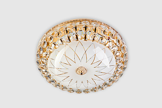 Потолочный светильник 30 см, 30W, 3300-5000K, LED4U 1113/300 GD, золото