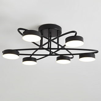 Люстра 60*60*-19 см, *LED*36W, 3000K, Freya  FR6155CL-L36B, Черный