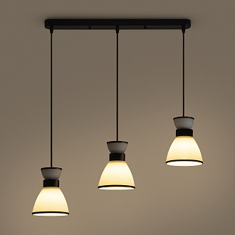 Подвесной светильник 65,5*13,5*20-122 см, 3*E27*40W, Freya  FR5503PL-03B1, Черный