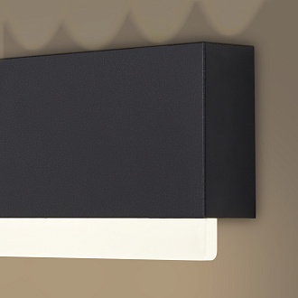 Бра 24*10,5*-3,5 см, *LED*10W, 4000K, Freya Поток / Flux FR6158WL-L10B, Черный