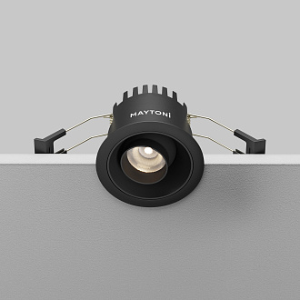 Встраиваемый светильник *6,5*-4,9 см, *LED*10W, 3000K, Maytoni Technical Dip T DL128-10W3K-B, Черный