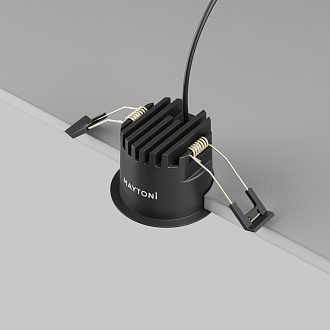 Встраиваемый светильник *6,5*-4,9 см, *LED*10W, 3000K, Maytoni Technical Dip T DL128-10W3K-B, Черный