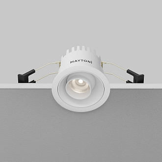 Встраиваемый светильник *6,5*-4,9 см, *LED*10W, 4000K, Maytoni Technical Dip T DL128-10W4K-W, Белый