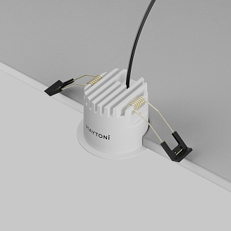Встраиваемый светильник *6,5*-4,9 см, *LED*10W, 4000K, Maytoni Technical Dip T DL128-10W4K-W, Белый