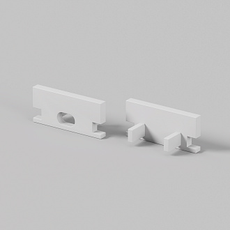 Комплект заглушек (для профиля ALM-1908-S-2M) 2 шт. 642009 Maytoni Led Strip Встраиваемый в пол профиль Белый