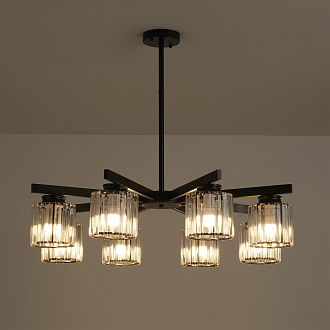 Люстра *82*-68,5 см, 8*E27*320W, Freya Феррера / Ferrera FR5474PL-08B, Черный