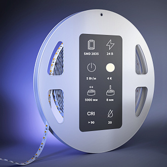 Светодиодная лента  24V 2835 5Вт/м 4000К 5м IP 20 201319 Maytoni Led Strip, цена за метр