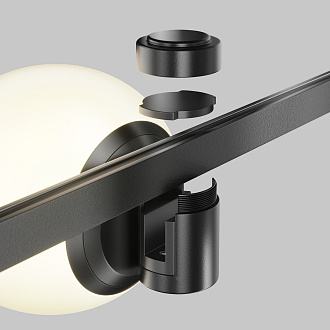 Трековый светильник 12,4*10*-10 см, *LED*5W, 3000K, Maytoni Technical Luna TR229-1-5W3K-B, Черный