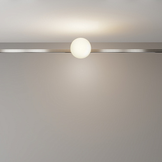 Трековый светильник 12,4*10*-10 см, *LED*5W, 3000K, Maytoni Technical Luna TR229-1-5W3K-PT, Платина