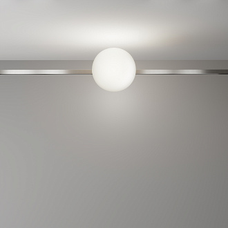 Трековый светильник 16,7*15*-15 см, *LED*8W, 4000K, Maytoni Technical Luna TR229-1-8W4K-PT, Платина