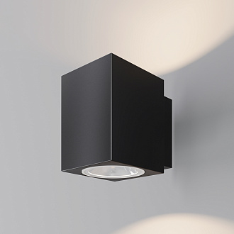 Уличный настенный светильник 8*12*-11 см, *LED*10W, 3000K, Maytoni Outdoor Block O507WL-L10B3K, Черный