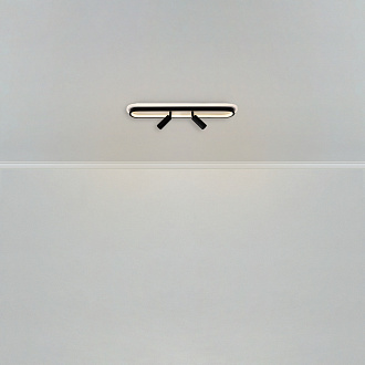 Светильник 60*12*-8,5 см, *LED*44W, 4000K, Freya Путь/Route FR6088CL-L48B, Бело-черный