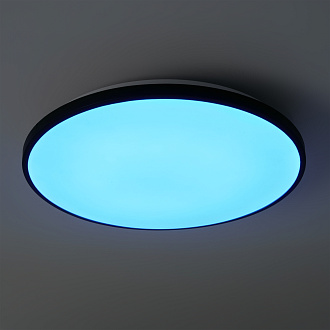 Светильник 30*30*5,5-5,5 см, *LED*24W, 3000-6500+RGBK, Freya Обель/Obelle FR6211CL-L24B, Черный