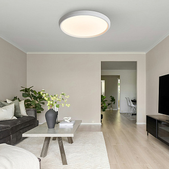 Светильник 30*30*5,5-5,5 см, *LED*24W, 3000-6500+RGBK, Freya Обель/Obelle FR6211CL-L24W, Белый