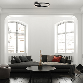 Светильник *50*-7,5 см, *LED*63W, 3000-6000K, Freya Рамка/Frame FR6084CL-L68B, Черный