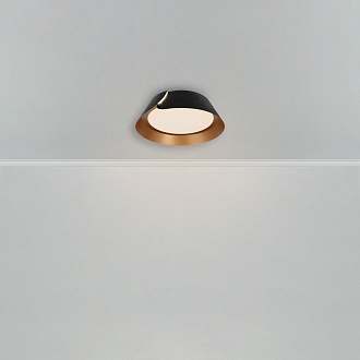 Светильник *50*-15 см, *LED*65W, 3000-7000K, Freya Портал/Portal FR6092CL-L72GB, Черный с Золотом