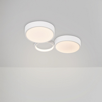 Светильник 50*34*-5 см, *LED*56W, 3000-7000K, Freya Молекула/Molecule FR6080CL-L76W, Белый