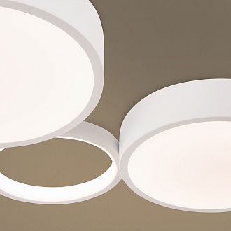 Светильник 50*34*-5 см, *LED*56W, 3000-7000K, Freya Молекула/Molecule FR6080CL-L76W, Белый
