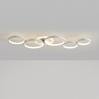 Светильник 94,5*40,5*6-6 см, *LED*150W, 3000-5700K, Freya Нео Гео/Neo Geo FR6201CL-L150W, Белый