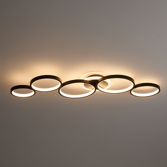 Светильник 94,5*40,5*6-6 см, *LED*150W, 3000-5700K, Freya Нео Гео/Neo Geo FR6201CL-L150GB, Черный и Золото