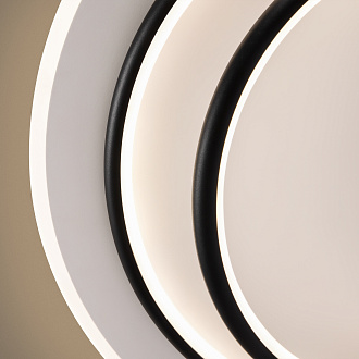 Светильник *48*-10 см, *LED*106W, 3000-7000K, Freya Спираль/Spiral FR6089CL-L120WB, Бело-черный