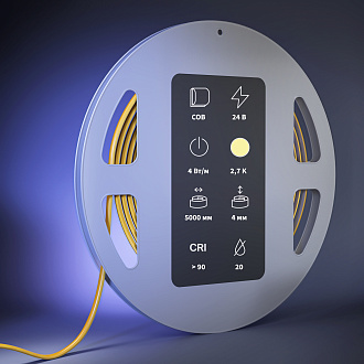 Светодиодная лента Ультра 24V COB 4W/м 2700К 5м IP 20 201291 Maytoni, цена за метр, продается катушками по 5 м