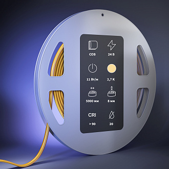 Светодиодная лента Ультра 24V COB 11W/м 2700К 5м IP 20 201288 Maytoni, цена за метр, продается катушками по 5 м